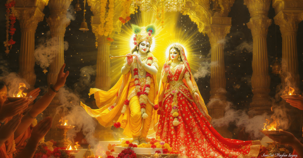 श्री राधा मोहन श्याम शोभन अंग पट पीताम्बरं लिरिक्स