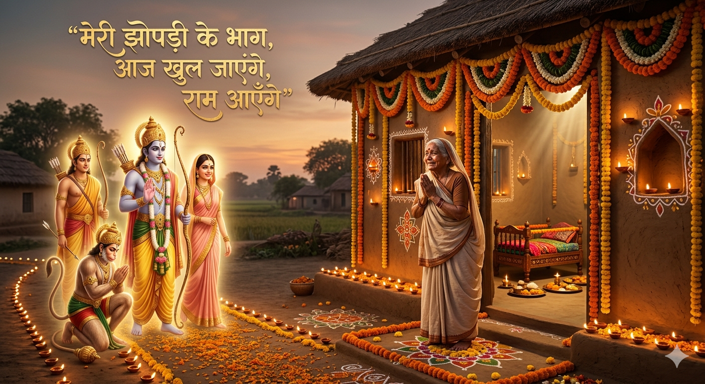 मेरी झोपड़ी के भाग आज खुल जाएंगे